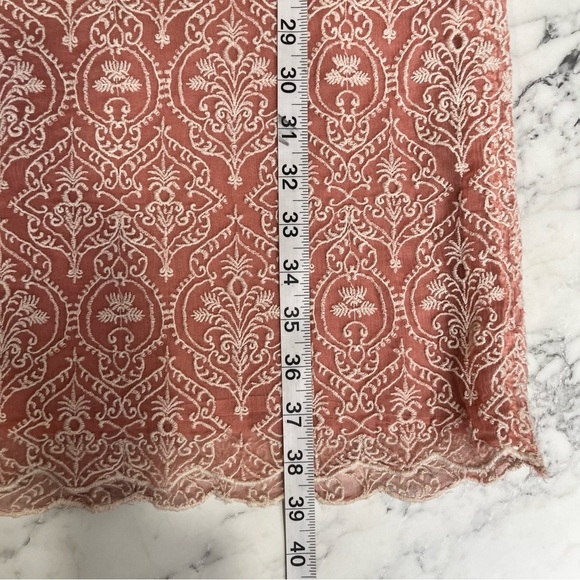 Sundance Embroidered Pink Short Sleeve Rose Palace Shift Dress Size Medium - Picture 9 of 11